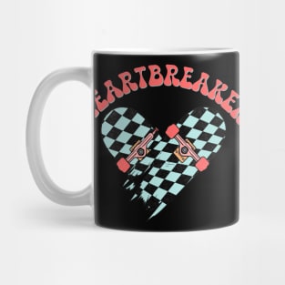 Heartbreaker Retro Skateboard Valentine Mug